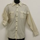 New Men's Luxury Stylish Long Sleeve Shirt in Beige Size M