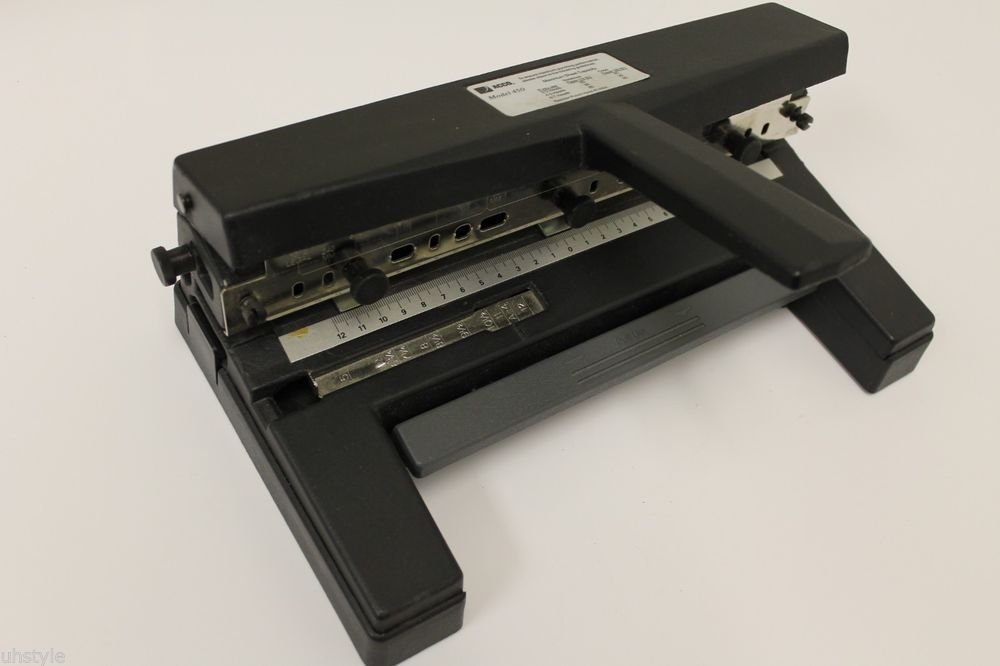 ACCO Model 450 Heavy Duty Fully Adjustable 3 Hole Paper Punch/ stapler
