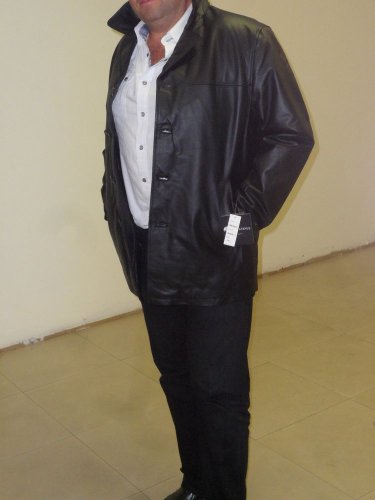 TANNERS AVENUE MEN LEATHER JACKET, GENUENE LEATHER