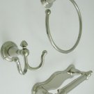 DELTA BATHROOM ACCESSORIES Towel Ring, Rube Hook, Paper Holder, Polished Nickel