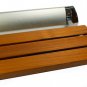 LADA LD3 Folding Wall-mount Fold-up Teak Wood Shower Seat Bench, Matte Chrome