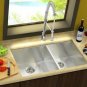 LADA LD3320 Undermount Double Zero Radius Bowl Kitchen Sink