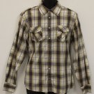 New RECESS Mens Stylish Long Sleeve Shirt Multi-Colored With a Beige Tint XXL