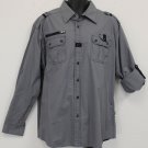 New TM EXPOSURE Mens Stylish Long Sleeve Shirt in Gray Size L