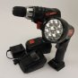 Drill Master 18 Volt Cordless 3/8 inch Drill/Driver and LED Flashlight Kit 68287