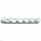 Hampton Bay 644 291 Flush Mount Chrome Raceway Bath Bar 6 Light, new