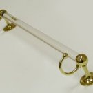 GINGER MOTIV 24" TOWEL BAR w HOOKS 0103HAC-3 BRASS / ACRYLIC