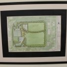 Vintage Huge Size 40 x 51 inch Black Glass Poster Frame  Architectural Plan