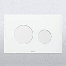 Toto Aquia YT830 Duo-Fit Round Push Button Plate White Glass
