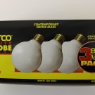Satco White Globe Light Bulb G25 40W 40 W S4041 120 Volt 3-1/8" Decor 3 Pack