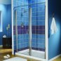 Sevilla E4547 Semi-Frameless Shower Door Fixed Panel, Brass 70"H by 45" to 47"