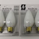 Lot of 2 Satco F15 Flame Bulbs 40W, 120V (2packs) Regular (standard) base s2768