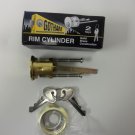 NEW GOTHAM RIM CYLINDER LOCK SOLID BRASS CONSTRUCTION, 2 KEYS, 9650E