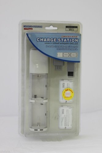 New CHARGE STATION 220mAh Battery Pack Remote Controller Compatible with for Wii