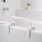 Low Grip Tub Safety Bar Rust Proof Clamp  White 17" x 6"