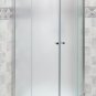 Amalfi EA32 Round Sliding Shower Door, 32" Bright Brass