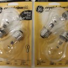 Lot of 2 GE 60W 91833 Decorative Crystal Clear Light Bulbs Ceiling Fan (4 bulbs)