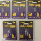 Lot of 5 Satco 10W 12V S3459 Halogen Light Bulbs 10T3Q/CL Bi-Pin JC TYPE