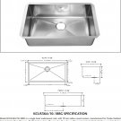 Kindred Stainless Steel Single Bowl Undermount Kitchen KCUS36A-10-10BG