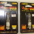 Lot of 2 Satco 150W 120V S3486 Halogen Light Bulbs 150Q/CL E11BASE JD TYPE