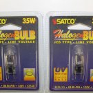 Lot of 2 Satco 35W 120V S3540 Halogen Light Bulbs 35T4/CL G8 Bi-Pin JCD TYPE