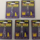 Lot of 5 Satco 100W 120V S3541 Halogen Light Bulbs 100T4 Bi-Pin JCD TYPE