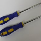 Screwdrivers 9" set: 2pcs (1 Phillips, 1 Slotted), Rubber Grip
