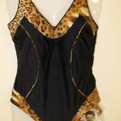 Amarea Beachwear One-piece Swimsuit Padded Bra  Black Made in Italy Lycra