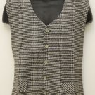 Bogari Studio Designed in Italy Mens Dress Vest, Cotton, in Ivory /Black Size L