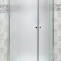 Amalfi EA40 Round Sliding Shower Door, 40" Bright Brass
