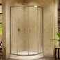Amalfi EA40 Round Sliding Shower Door, 40" Bright Brass