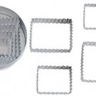Fluted Crinkled Rectangle Cookie Cutter Set