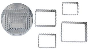 Fluted Crinkled Rectangle Cookie Cutter Set