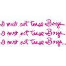 I must not tease boys tshirt