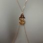 Gold Plated Dollar Sign Body Harness Necklace for Women by Eluxe Jewelry