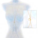 Eluxe Jewelry Geometric Diamante Body Necklace in Gold