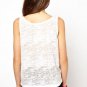 White Beats & Pieces Printed Womens Tank Top Size(XS)