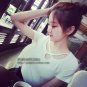 New 2014 Summer Fashion Solid Color Cross Crew Neck Short Sleeve Fitted Versatile T-Shirts