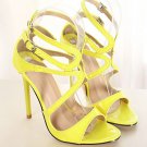 Charming Pure Color Open Toe One-buckle Belt Thin H(5)eel Sandals(us4)