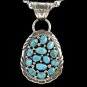 Sleeping Beauty Sterling Silver Turquoise Pendant