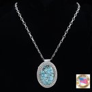Spiderweb Turquoise and Sterling Secret Pill Compartment Navajo Pendant