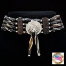 Indian Concho Bone Choker Authentic Navajo Necklace