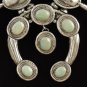 Vintage Native American Sterling Silver Spiny Oyster Pink Shell Lilac Stone Necklace Jewelry Set