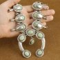 Vintage Native American Sterling Silver Spiny Oyster Pink Shell Lilac Stone Necklace Jewelry Set