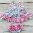  Girls Spring Summer 1st Birthday Swing Top Set W Diaper Cover