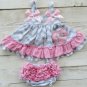  Girls Spring Summer 1st Birthday Swing Top Set W Diaper Cover