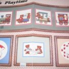 Teddy's Playtime - Teddybears and toy train to cross stitch