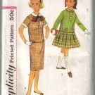 Simplicity Vintage Girls Overblouse detachable collar, cuffs bow  two skirts  Size 12 uncut no 2739