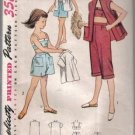 Simplicity 4317 Vintage Girls’ Shorts, Pedal Pushers, Bra and Jacket   Pattern Size 10