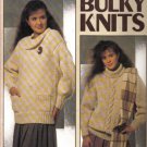 2 Bulky Knit Sweaters  Knitting Pattern Small,  Medium & Large